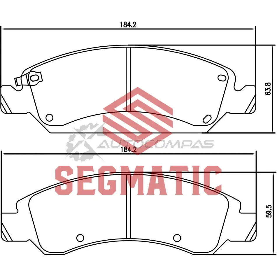 Тормозные колодки дисковые передние chevrolet tahoe 5 3 2007-2013 chevrolet tahoe 5 3 2007-2014 cadillac escala SEGMATIC 1441281306 SGBP2647 DJ 1QPR0