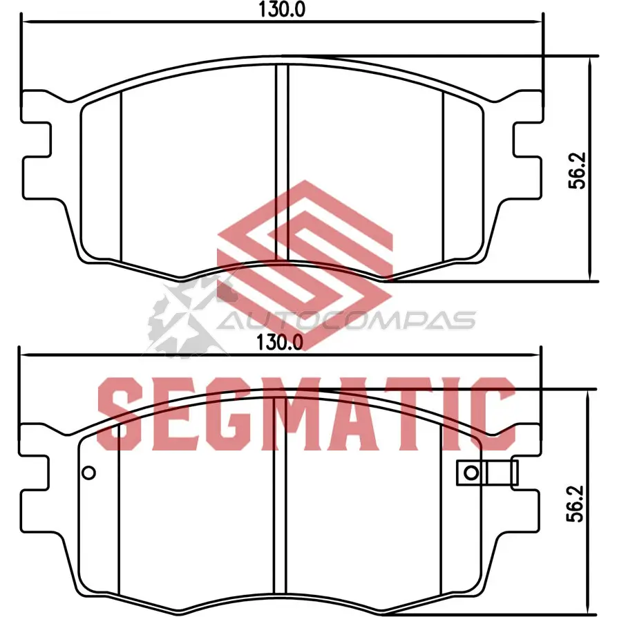 Тормозные колодки дисковые передние hyundai accent 1 5 2005-2010 kia rio 1 4 2005- kia rio 1 6 2005- SEGMATIC 1441281319 RMKR7 8 SGBP2607