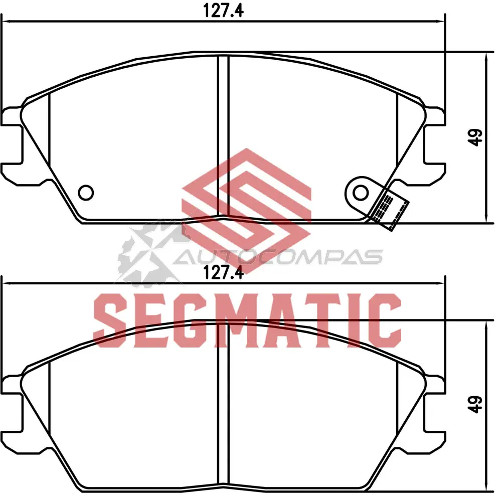 Тормозные колодки дисковые передние hyundai getz 1 4 2005-2010 hyundai accent 1 5 2000-2005 hyundai getz 1 3 SEGMATIC 1441281320 L4IS LI SGBP2608
