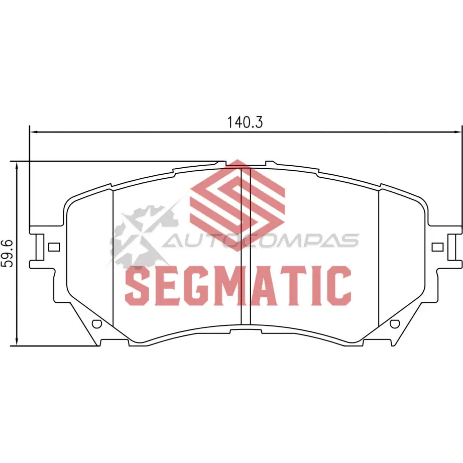 Тормозные колодки дисковые передние mazda 6 2 0 2013- mazda 6 2 5 2012- mazda 6 2 5 2013- SEGMATIC SGBP2609 1441281339 U5S0 P8