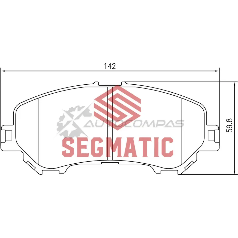 Тормозные колодки дисковые передние nissan qashqai 2 0 2014- nissan x-trail 2 0 2014- nissan qashqai 2 0 2015- SEGMATIC AUB IN88 SGBP2578 1441281356