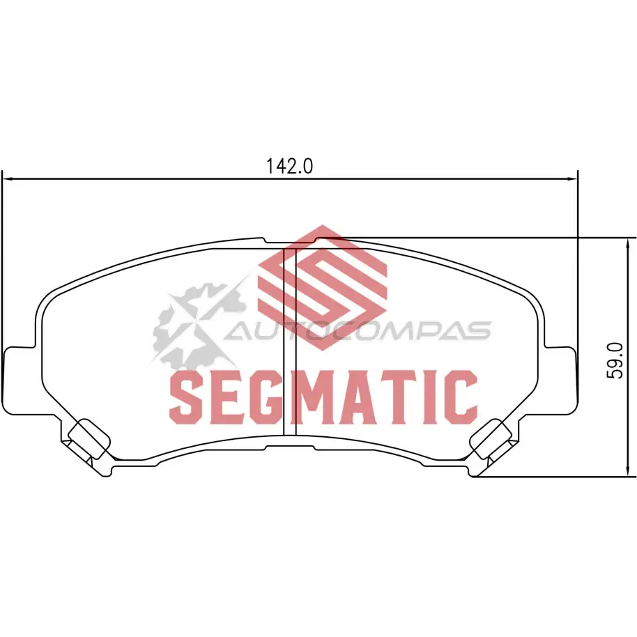 Тормозные колодки дисковые передние nissan x-trail 2 0 2007-2013 nissan x-trail 2 5 2007-2013 nissan x-trail 2 0 2007-2013 SEGMATIC 1441281361 SGBP2572 F IVE5R изображение 0