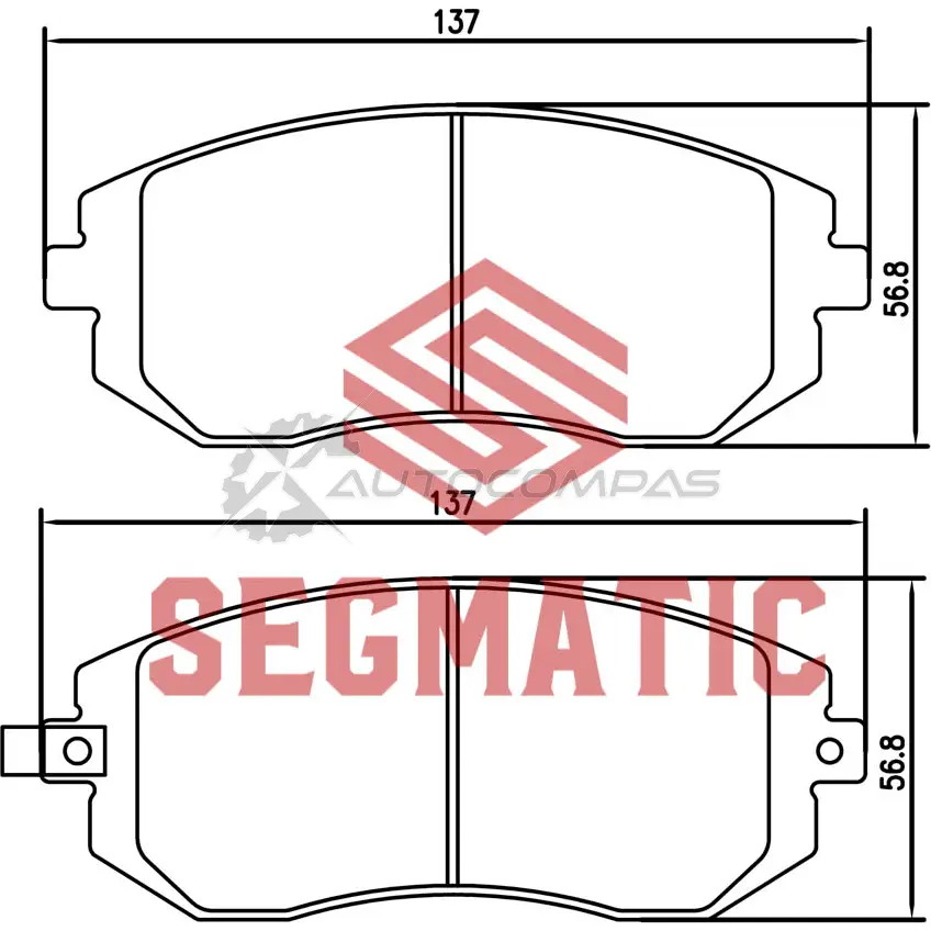 Тормозные колодки дисковые передние subaru forester 2 0 2010- subaru forester 2 0 2013- subaru forester 2 0 2008- SEGMATIC SVX4 POJ 1441281377 SGBP2588