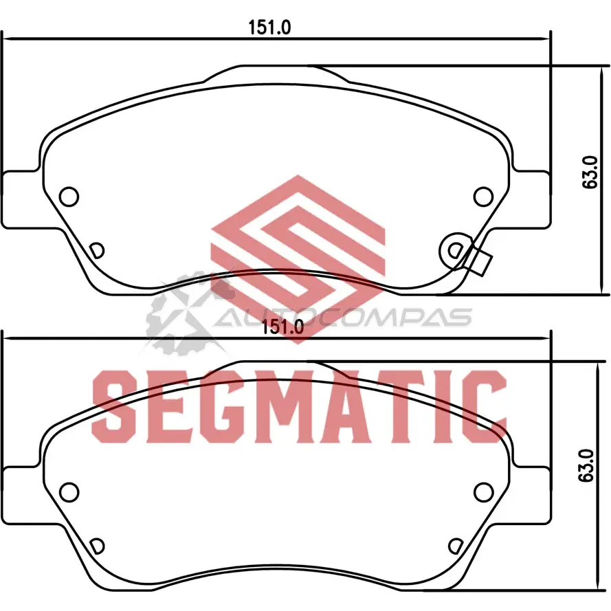 Тормозные колодки дисковые передние toyota corolla 1 6 2004-2009 toyota avensis 1 8 2003-2008 toyota avensis 2 0 SEGMATIC 1441281387 EU Y0TA SGBP2642