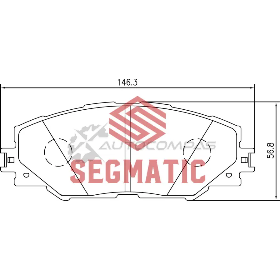 Тормозные колодки дисковые передние toyota rav 4 05- 2 0/2 4 toyota matrix 2 4 2008- toyota auris 1 8 2010-2012 toyota corolla 1 8 2010- SEGMATIC SJ65 CM SGBP2577 1441281394