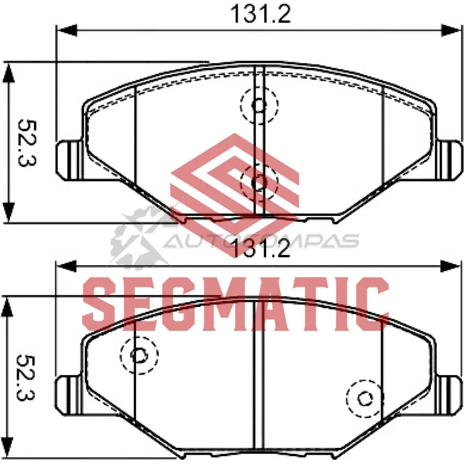 Тормозные колодки дисковые передние volkswagen polo 1 6 2010- skoda fabia 1 4 2007-2014 skoda fabia 1 2 2007-2014 SEGMATIC 1441281398 11H QG SGBP2591