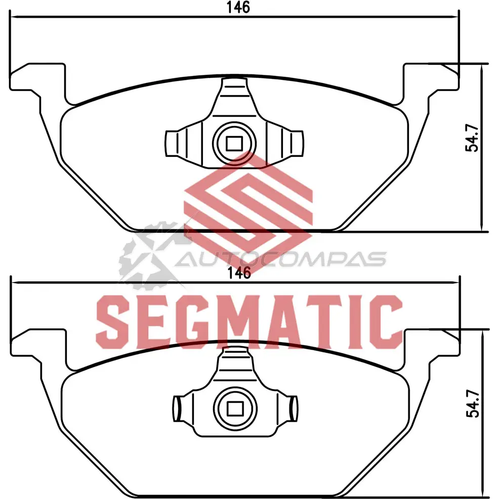 Тормозные колодки дисковые передние без датчика volkswagen polo 1 6 2009- volkswagen polo 1 6 2010- skoda octavia 1 6 2004- SEGMATIC SGBP2562 21GVE PX 1441281404