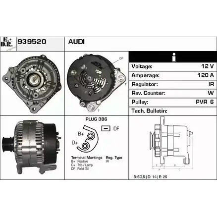 Генератор EDR RZ D7O 1420131354 939520 R6RX0D