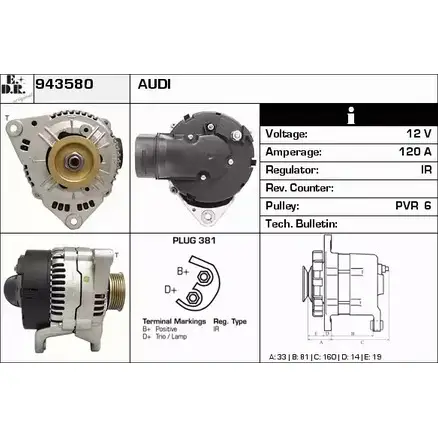 Генератор EDR JUU5L C0 EM2J9JX 1420131599 943580