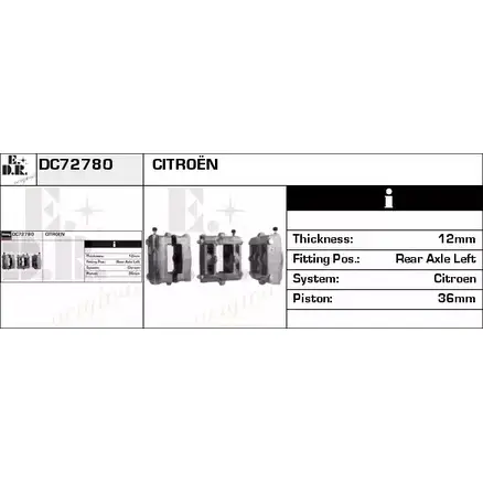 Тормозной суппорт EDR DC72780 VA2D V6 1420132462 MYQHUTA изображение 0