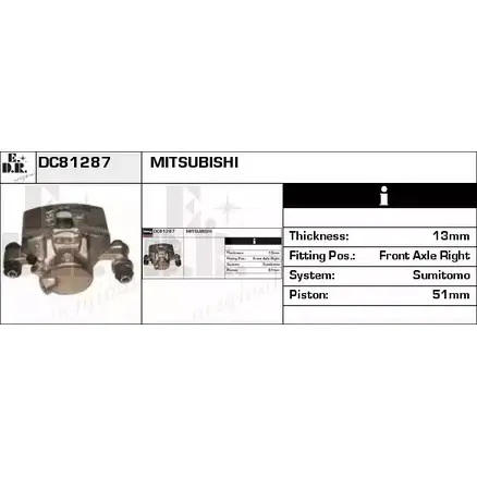 Тормозной суппорт EDR ZHNT3 K DC81287 1420134188 OW0GRM изображение 0