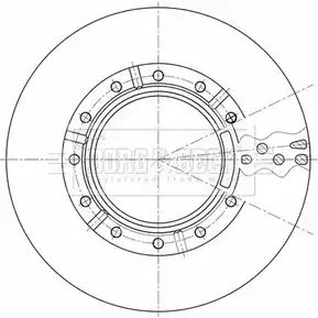 Тормозной диск BORG & BECK VRZATQ D PVJDA5 BBD32614 1420184592 изображение 0