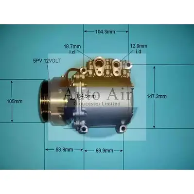 Компрессор кондиционера AUTO AIR GLOUCESTER 1420216617 M0ISID8 14-1189P P9J68 LF изображение 0