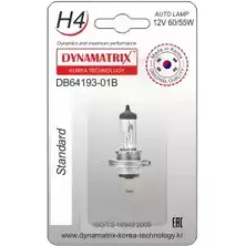Лампа галогеновая H4 P43T 60/55 Вт 12 В DYNAMATRIX 1420413090 2000998328566 DB6419301B V 5K28