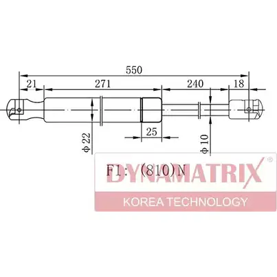 Амортизатор багажника, упор задней двери DYNAMATRIX DGS1975BU GM ODH1 UV87D 1420413716