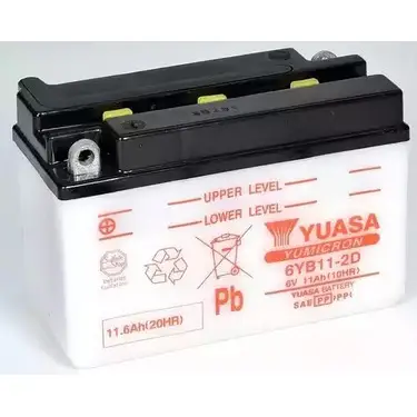 Аккумулятор 11.6 ач прямая а 6 в 150x70x100 YUASA 6YB112D 1420421285 2DA0T BR 5050694010514