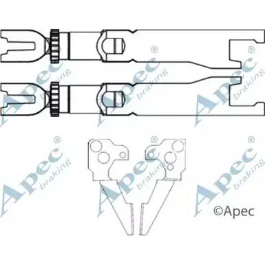 Система тяг и рычагов, тормозная система APEC BRAKING ADB3003 1420429047 MQZM7 NL QHVXL