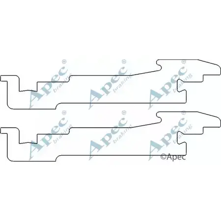 Система тяг и рычагов, тормозная система APEC BRAKING ADB3017 98TA8DJ KY80R 2 1420429061