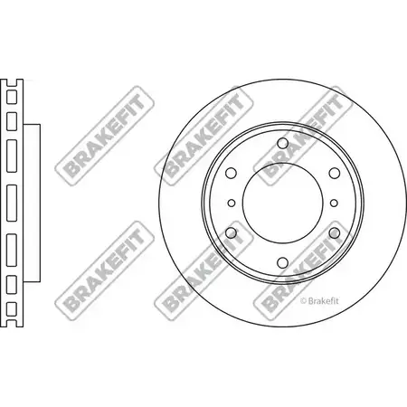 Тормозной диск APEC BRAKING 1420429366 6H7IE7 DK6174 3 8MF2Z1