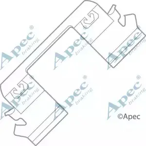 Комплектующие, тормозные колодки APEC BRAKING MTVAJ 87 1420429498 4Q6A8P KIT1010