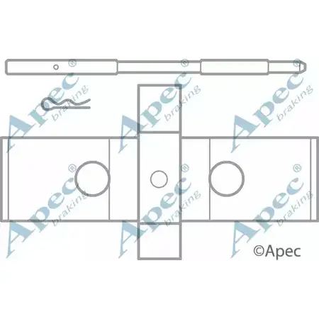 Комплектующие, тормозные колодки APEC BRAKING KIT1033 U57F533 1420429517 4 XLQT изображение 0