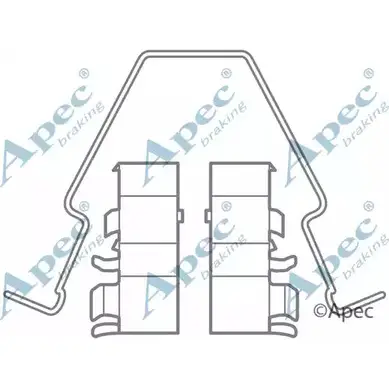 Комплектующие, тормозные колодки APEC BRAKING 1420429529 G VYA9 OOO1SP KIT1046