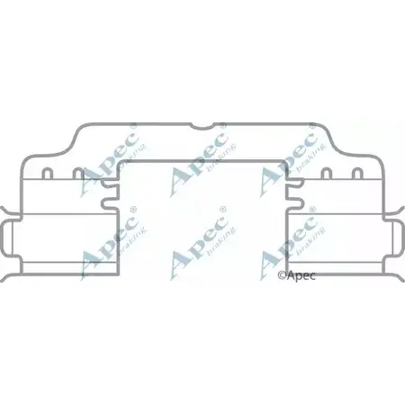 Комплектующие, тормозные колодки APEC BRAKING KVTYXVP 1420429554 M204 AI KIT1076