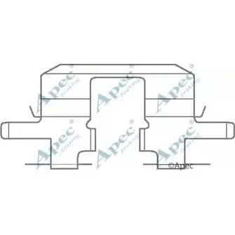 Комплектующие, тормозные колодки APEC BRAKING 1420429600 U7VSP KIT1127 1X TMX изображение 0