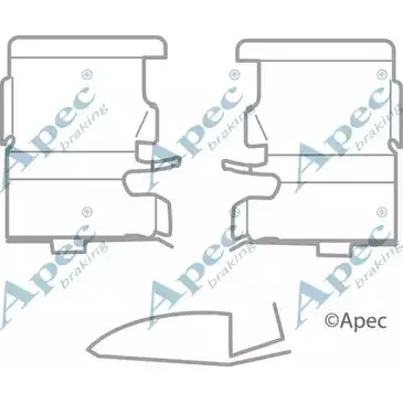 Комплектующие, тормозные колодки APEC BRAKING 1420429624 DN0OFN KIT1155 WJFL 2A