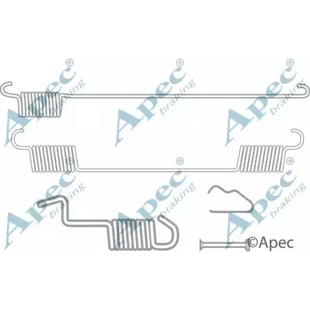 Ремкомплект колодок APEC BRAKING 1420429781 NP67 R PB124L KIT2038