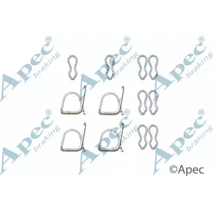Комплектующие, тормозные колодки APEC BRAKING 1420429847 H1SR11 KIT219 S BK2Z5