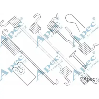 Ремкомплект колодок APEC BRAKING HM6WDS KIT807 1420430185 Z08 JT6 изображение 0