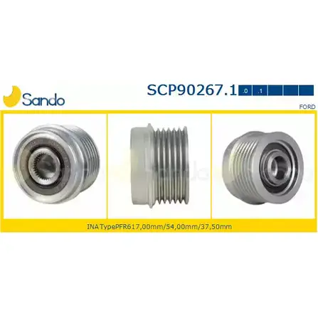 Шкив генератора SANDO LPMQ2R SCP90267.1 1420435376 71 51J