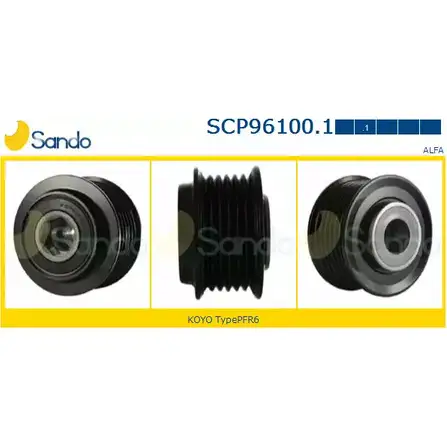 Шкив генератора SANDO U7R7LO SCP96100.1 5 9I7WF 1420435384