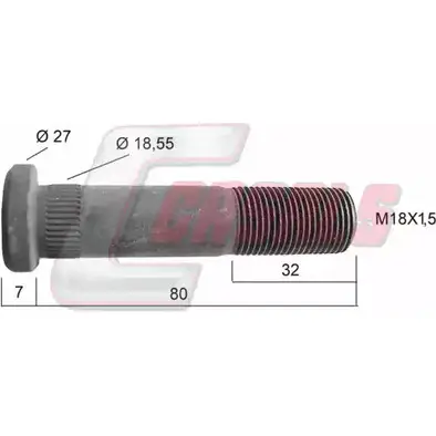 Болт колеса CASALS 6WXAJ 3 1420439295 21202 RA52S