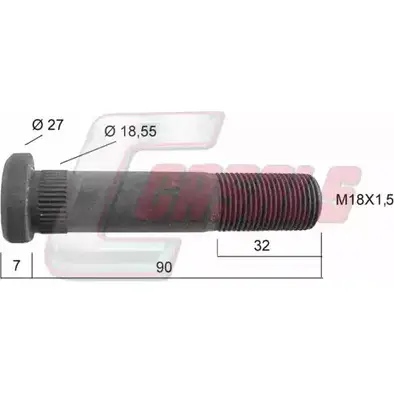Болт колеса CASALS 21204 2L3M5 Y RHBYE6X 1420439297