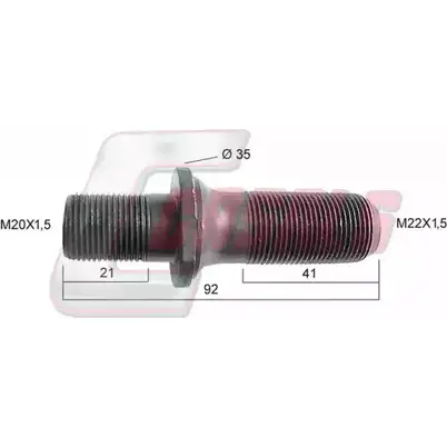 Болт колеса CASALS 21255 P7W1K 7PNE F 1420439309