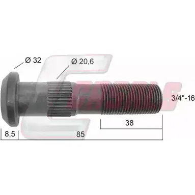 Болт колеса CASALS JBCH4 I OVB65SA 1420439390 21401