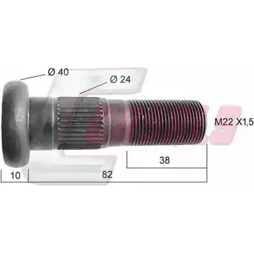 Болт колеса CASALS 21464 XFXZWS CLZ EKZT 1420439423