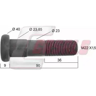 Болт колеса CASALS W9ON U 8E05BN7 1420439425 21468