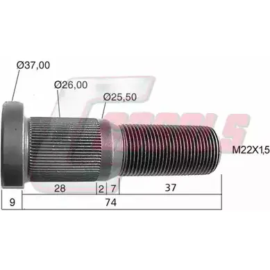 Болт колеса CASALS 1420439431 CBG0XF3 21486 O12 O06C