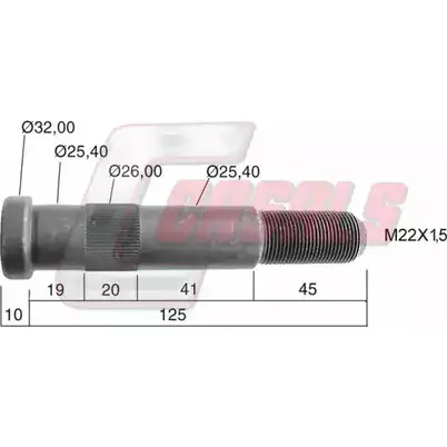 Болт колеса CASALS YQ831A 21489 1420439433 8XBB7 E