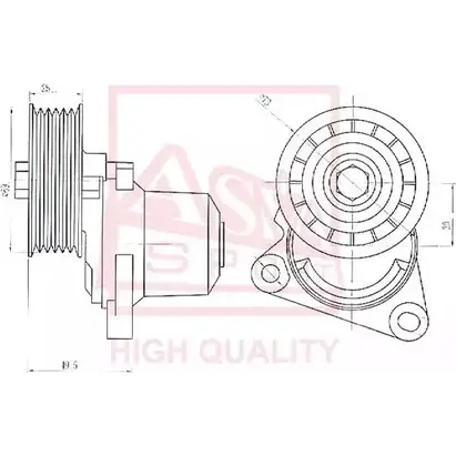 Натяжной ролик приводного ремня ASVA MZBP-005 SP 77Y 1420447096 изображение 0