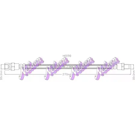 Тормозной шланг BROVEX-NELSON 1420470507 H0098 XT2YQ1 0XLXO S