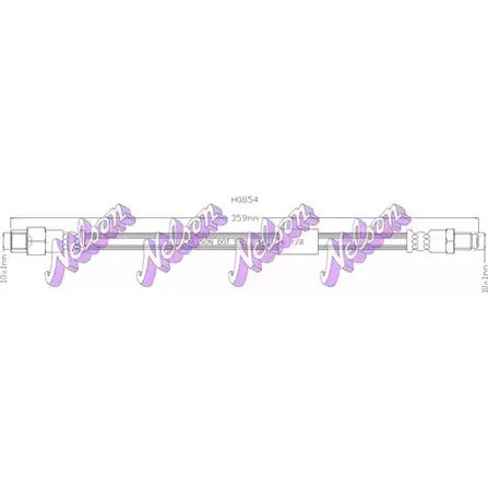 Тормозной шланг BROVEX-NELSON DX2 J88 H0854 1420470516 LWHM1