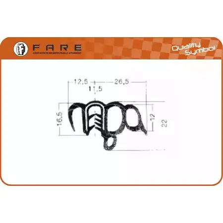 Уплотнитель двери FARE SA NNM5 4 F0KKF 1331 1420500258