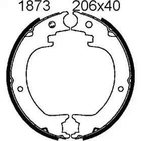 Тормозные колодки ручника, комплект BSF 01873 AJG8A 0KZV6C 9 1420502471 изображение 0