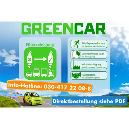 Чистка сажевого / частичного фильтра GREENCAR AUTOMOTIVE RO4B2 GR01-000359 QU FJ1JC 1420505553 изображение 0