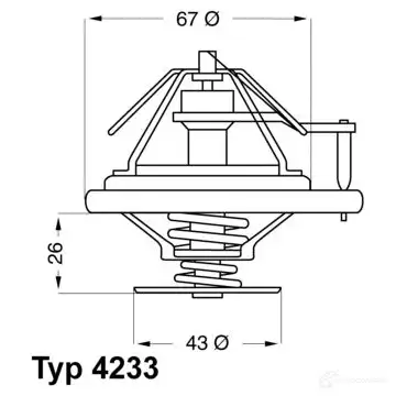 Термостат WAHLER 865461 4029783003592 TKAMET X 4233.84D - Изображение 1