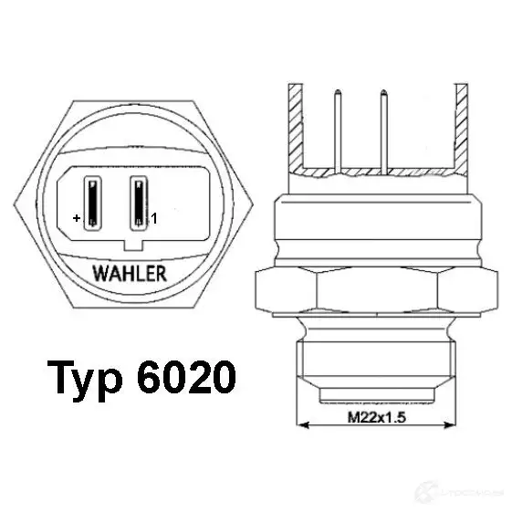 Датчик вентилятора радиатора WAHLER 6020.92D ZV1 S3 4029783008801 865609 изображение 0
